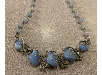 Vintage Powder Blue Stone Choker Necklace