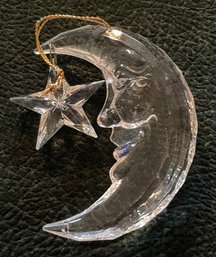 Clear Moon And Star Ornament