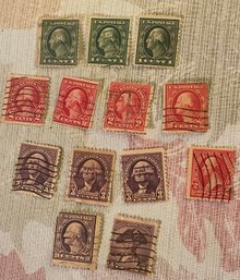 Vintage Lot Of Single George Washington US Postage Stamps,  Rare