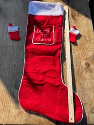 Large Christmas Stocking With Two Mini Stockings