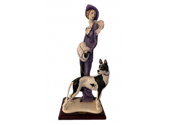 Lady With Great Dane Sculpture