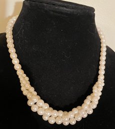 Vintage Costump Twisted Pearl Necklace