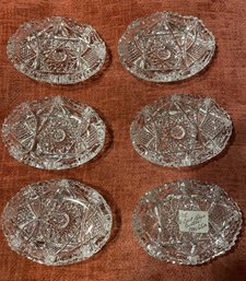 Vintage Cut Glass Butter Pats Dishes