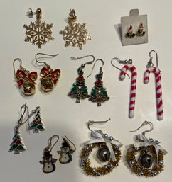Lot Of Vintage Christmas Pierced Earrings
