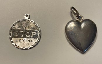 Two Vintage Sterling Silver Charms