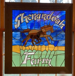 Stained Glass Farm Sign