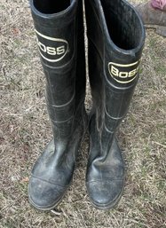 Mens Boss Black Rubber Boots.size 13