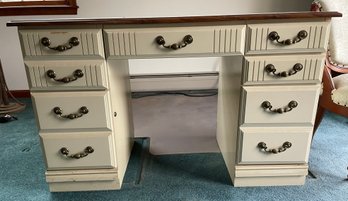 Gorgeous Ivory Vintage Desk And Chair Set