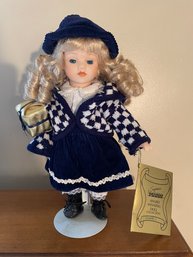 Vintage Seymour Mann Award Winning Porcelain  Doll With Stand, Joanne