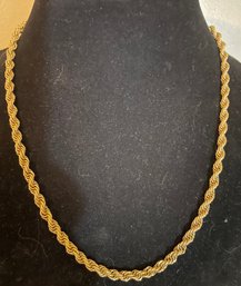 Monet Gold Toned Rope Necklace
