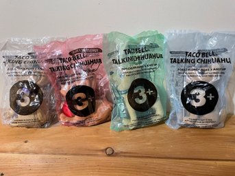 Complete Set Of Taco Bell Talking Chihuahua Plush Dogs New In Packages