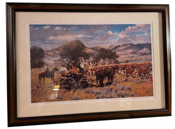 Barons Of Beef Framed Print By Western Artist Gary Carter