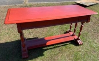 Very Pretty Red Wood Dining Table