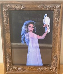 Framed Portrait Stevie Nicks With A Parrot