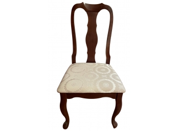 Antique Ivory Upholstered Parlor Chair