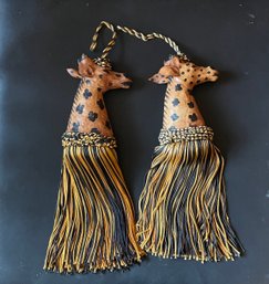 Pair Of Hanging Paper Mache Giraffes