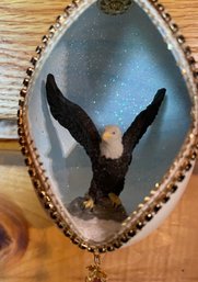 Absolutely Gorgeous Eagle In Egg Ornament