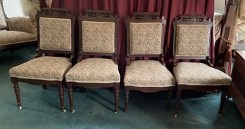 Set Of 4 Antique Parlor Chairs