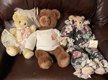 Trio Of Vintage Teddy Bears