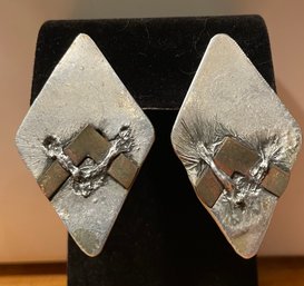 Unique Handcrafted Metal Post Earrings