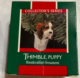 Vintage Hallmark Keepsake Ornament, Thimble Puppy