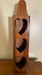 3 Tiered Heart  Wooden Shelf
