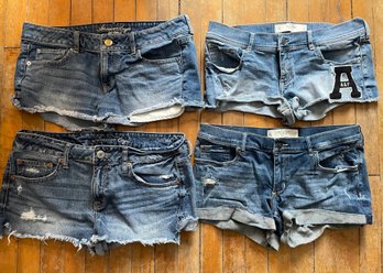 Lot Of 4 Pair Of Short Jean Cut Off Shorts