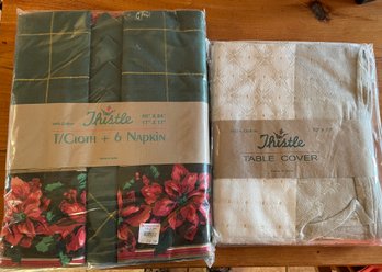 Pair Of Thistle Tablecloths