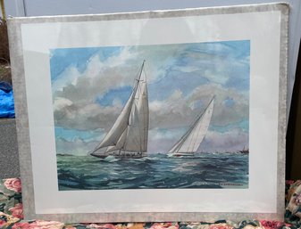 Watercolor Seascape By Y.E. Soderberg