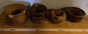 Lot Of Heavy Clay Spittoons