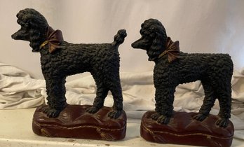 Antique Poodle Bookends