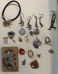 Lot Of Locket And Like Items From Small Box