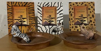 Trio Of Jungle  Animal Picture Frames And A  Pair Of Pic Frames