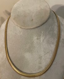 Goldtone Thick Herringbone Necklace