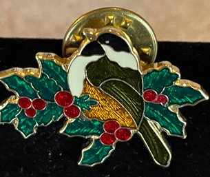 Holiday Bird Pin