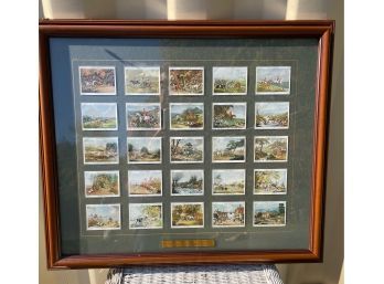 Vintage 1938 Tobacco Cars.. 'Old Hunting Prints 1938' In A Beautiful Frame