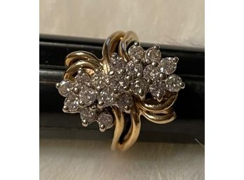 Earlier Vintage 14 Kt Gold Diamond Ring
