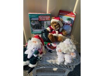 Lot Of Santas And Other Christmas Decorations