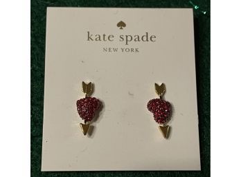 Vintage Kate Spade Bee Mine Red Drop Earrings