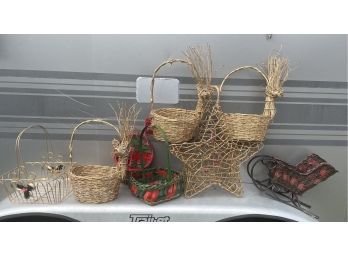 Lot Of Christmas Baskets
