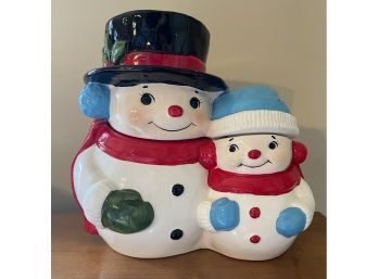 Vintage Musical Snowman Cookie Jar