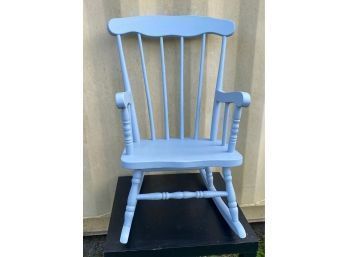 Vintage Childs Rocking Chair Painted Baby Blue