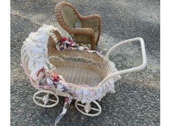 Small Wicker Chair And Carriage