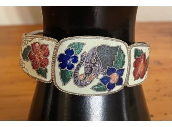 Vintage Elephant Cloisonne  Bracelet