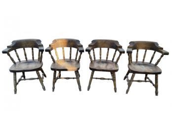 Set Of Four Heavy Dining Room Chairs