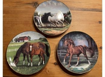 Three Equine Collectors Plates