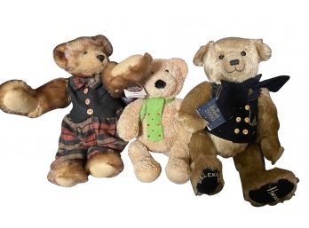 Vintage Trio Of Teddy Bears