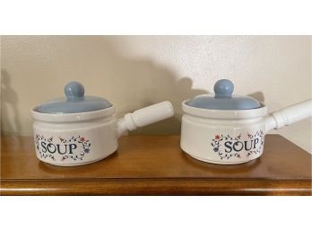 Heavy Soup Ladels With Matching Tops