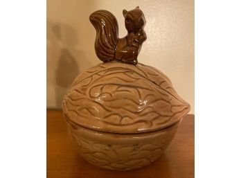 Squirrel And Nut Dish With Lid