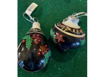 Pair Of Vintage Macys Ornaments With Tags
